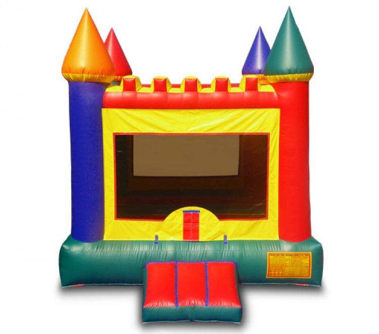 Multi-Colored Castle Bounce House