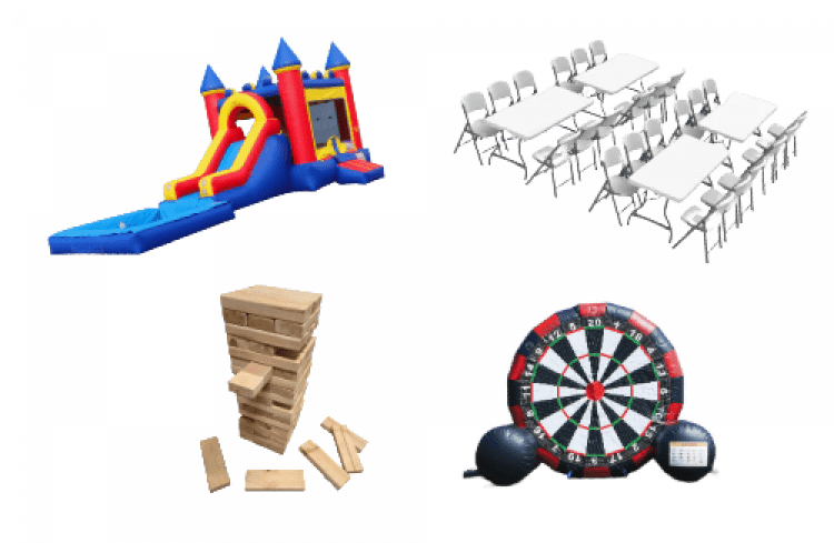 Castle Bounce Slide Combo Party Package