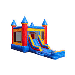 Orange20Marble20Bounce20House20and20Slide20Combo20 20with 3 Orange Marble Bounce House and Slide Combo