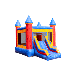 Orange20Marble20Bounce20House20and20Slide20Combo20 20witho 3 Orange Marble Bounce House and Slide Combo