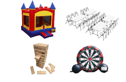 Royal Red Castle Bounce House Party Package