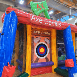 inflatable axe throw 6 game sports challenge des moines elementary 1 6-Game Inflatable Sports Challenge Combo Rental