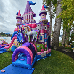 princess castle bounce house slide rental sammamish 1762397293 Princess Castle Bounce House and Dual Lane Slide Combo