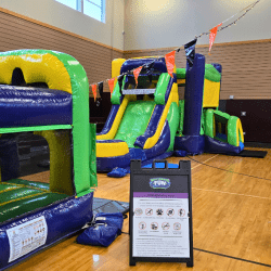 radical green extreme bounce house slide combo west seattle school 1 Radical Green Extreme Bounce House and Slide Combo