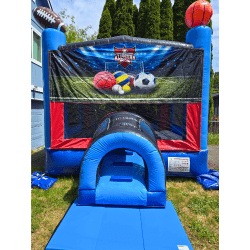sports bounce house front view seattle rental 1762493652 Sports Bounce House